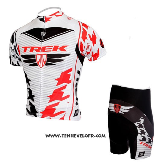 2010 Maillot Ciclismo Trek Rouge et Blanc Manches Courtes et Cuissard